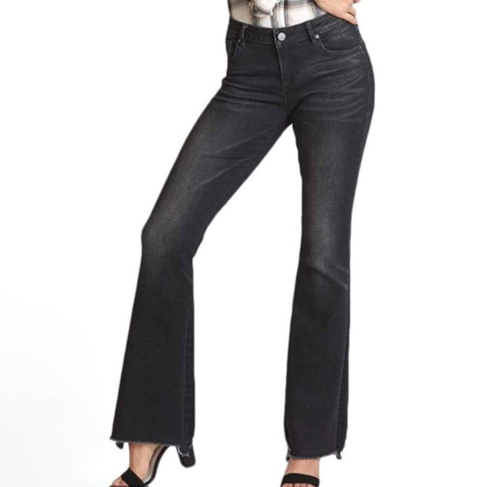 Dear John Women's Black Washed Flare Jeans